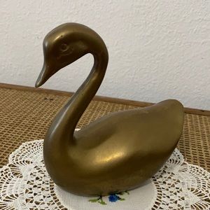 SOLID BRASS SWAN